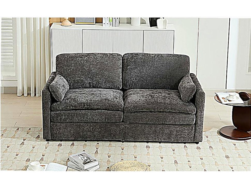 68,1 po Canapé-lit rembourré Cozy, Gris
