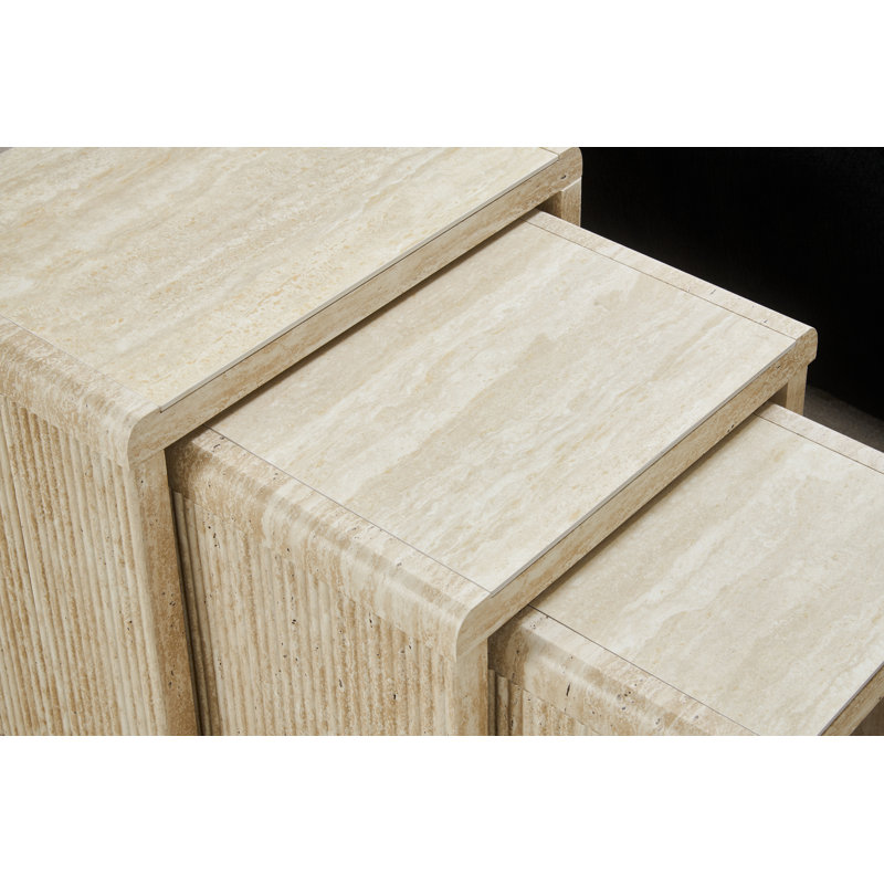 3 - Piece Living Room Table Set, Cream