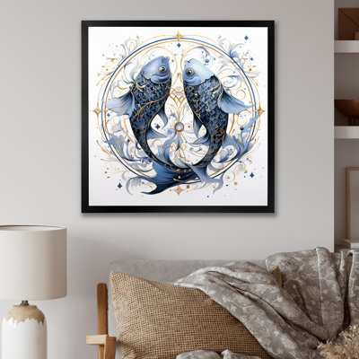 Poissons, signe du zodiaque - astrologie, art mural