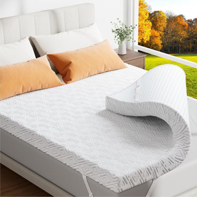 Memory Foam Mattress Topper, Premium Soft Cooling Sleep Bed Topper