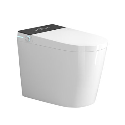 mohzate Smart Toilet with Tankless Bidet Wash, Auto Open Lid, Heat Seat, Warm Wash/Dryer, Soft Closing