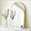 Miroir de salle de bain arqué en métal pour mur avec film incassable et installation facile-1506902391-1506902393