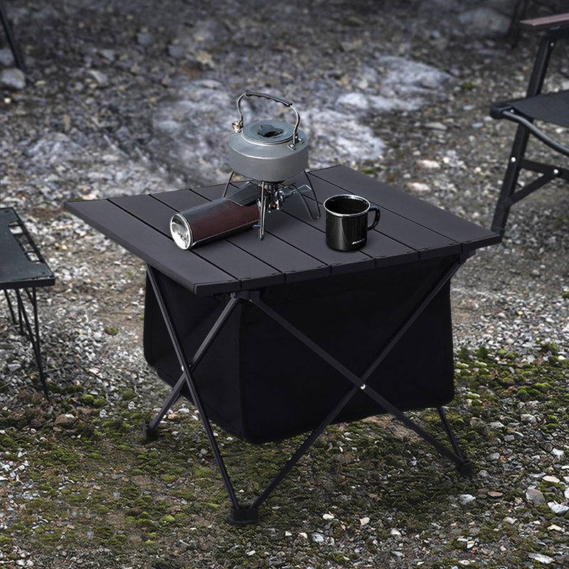 Britani Rectangular Metal Folding Outdoor Camping Table , cm W cm D, 41" H x 56" W x 41" D