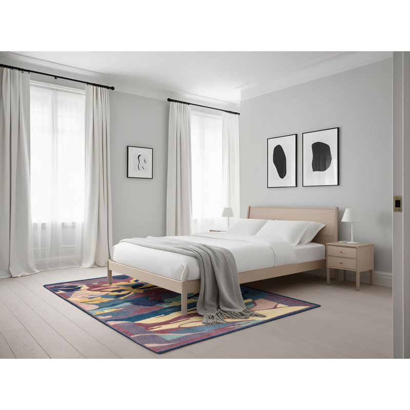 Tapis multicolore Milaina, Rectangle 5 pi x 7 pi