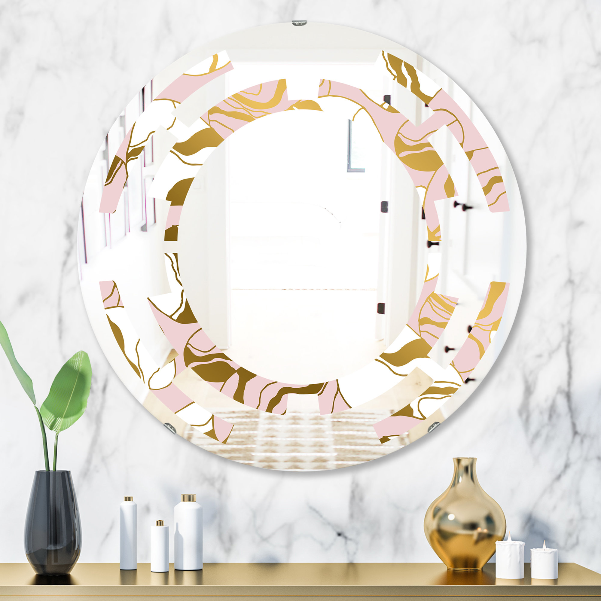 East Urban Home Space Marble II Cottage Americana Bathroom Mirror Wayfair