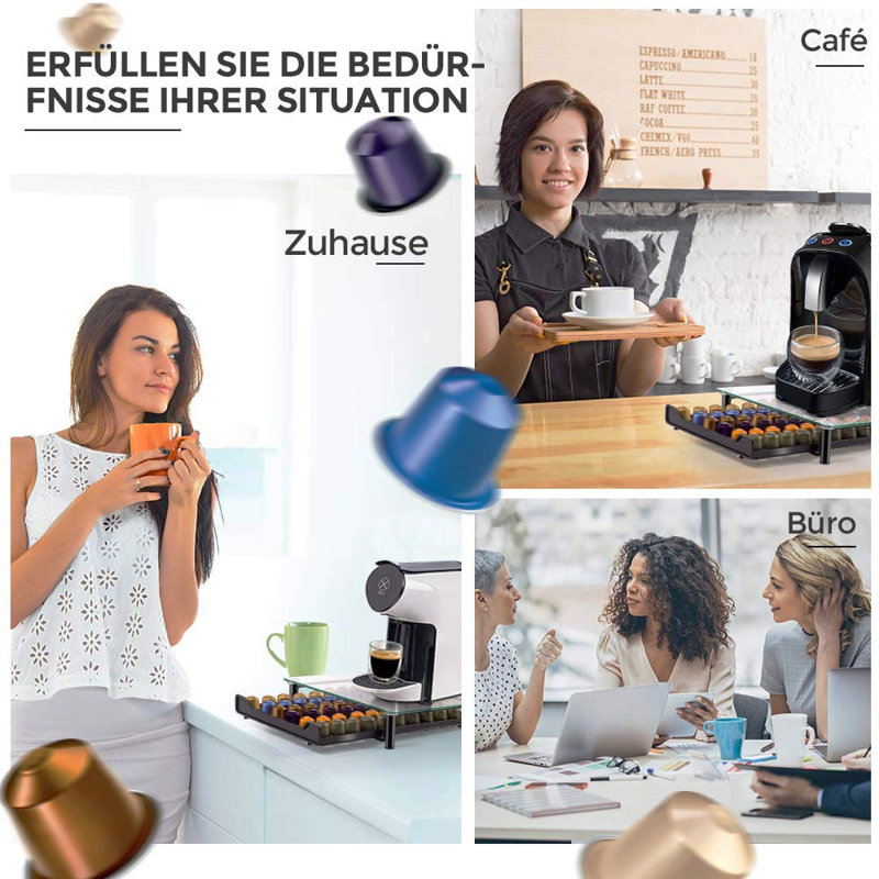 Rebrilliant Pendley Glass Coffee Pod Storage