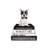 B&W Frenchie Bookstack - Wrapped Canvas Art Prints-1207838704