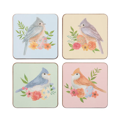 Melamine Square 4 Piece Coaster Set