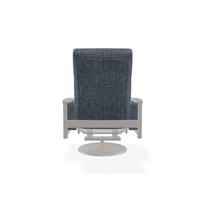 Leeward Polymer Outdoor Lounge Chair, Warm Gray, Restore Indigo