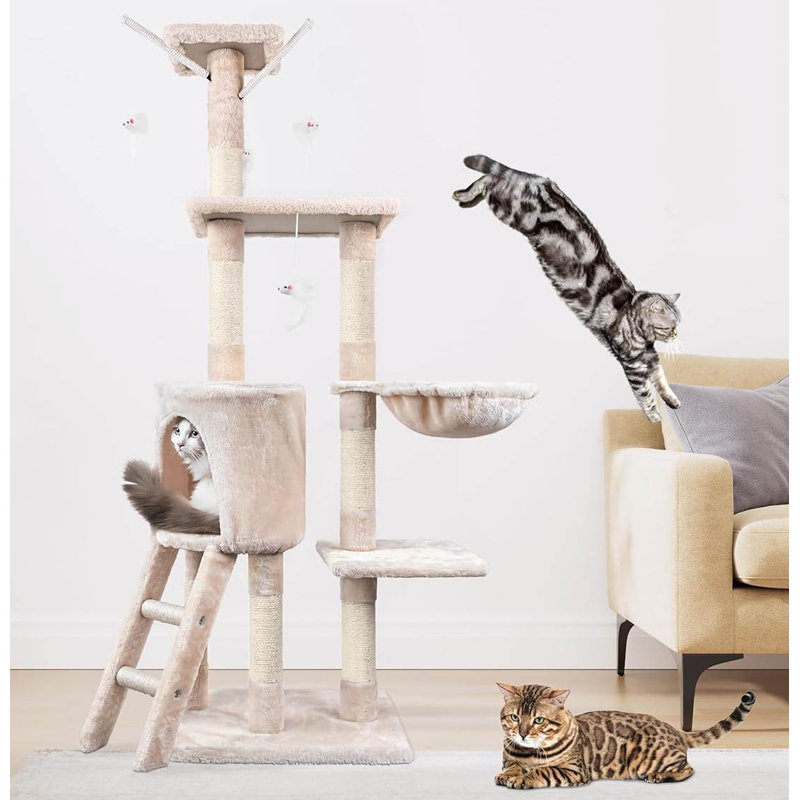 145cm H Cat Tree, Beige