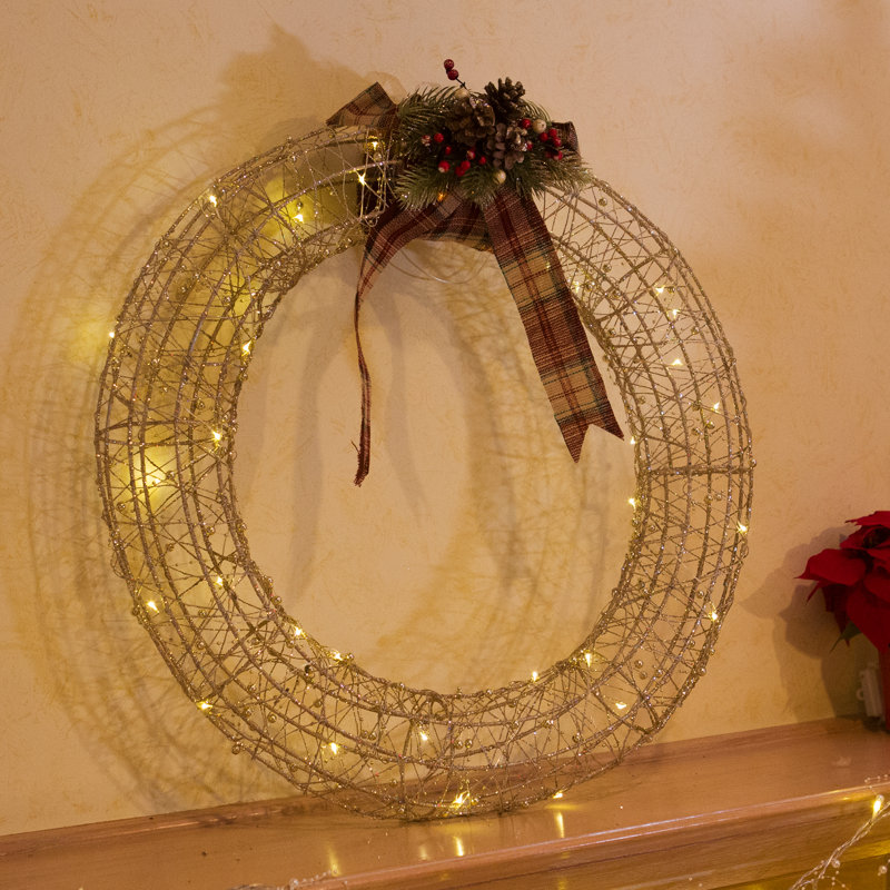 Hanging Wreath Decorative Lighted Display
