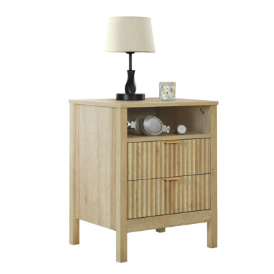 48cm W Manufactured Wood Bedside Table