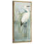 Aigrette blanche debout dans un marais, oiseau minimaliste, œuvre d'art moderne - très grand, reproduction d'art sur toile encadrée-114290306-121544316