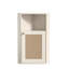 Armoire de rangement de coin salle de bain avec porte de grange en rotin et tablette réglable-786777003