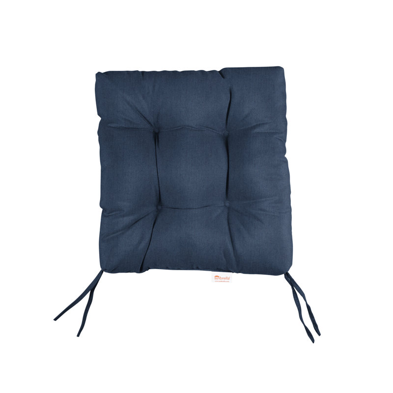 Coussin de siège d'extérieur Sunbrella, L 16 po x L 16 po x H 3 po, Indigo