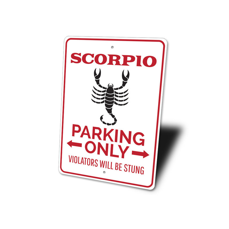 Enseigne Scorpion, H 14 po x l 10 po x P 0,04 po