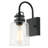 Loucks Dimmable Steel Wall Sconce with Hand Blown Glass Shade -265087047