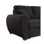 Canapé-lit modulaire réversible en molleton noir Teddy Vera95