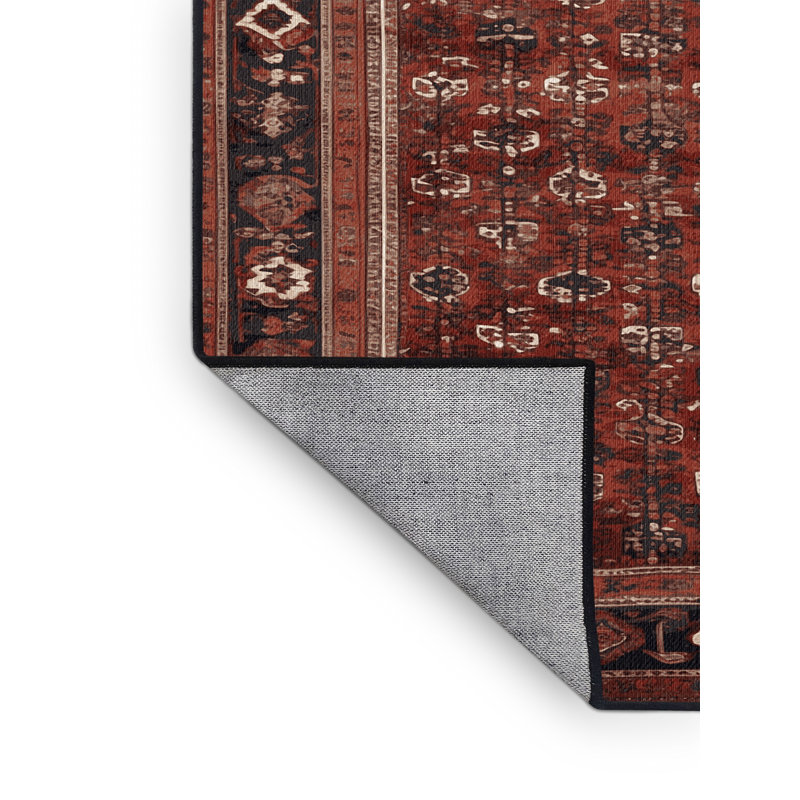 Tapis brun lavable à la machine, Carré 8 pi