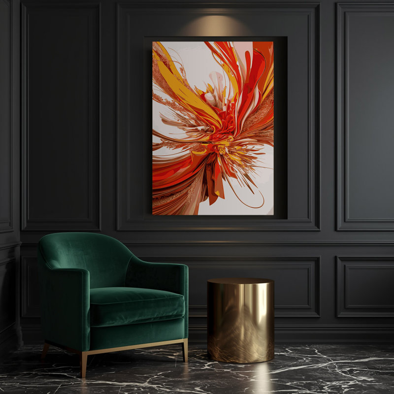 Art numérique sur toile, abstraction numérique 19, H 14 po x l 11 po