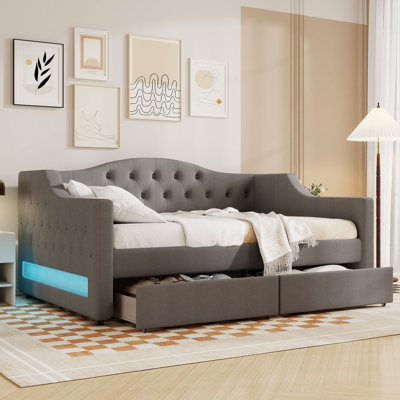 Daybed With Led Belt And 2 Drawers by Ivy Bronx