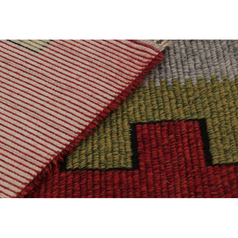 Vintage Swedish Rya Rug, Playful Scandinavian Geometric Patterns - Rug & Kilim