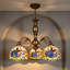Lustre en vitrail à 3 lumières