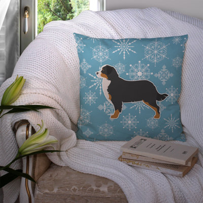 Coussin intérieur/extérieur en flocons d’hiver