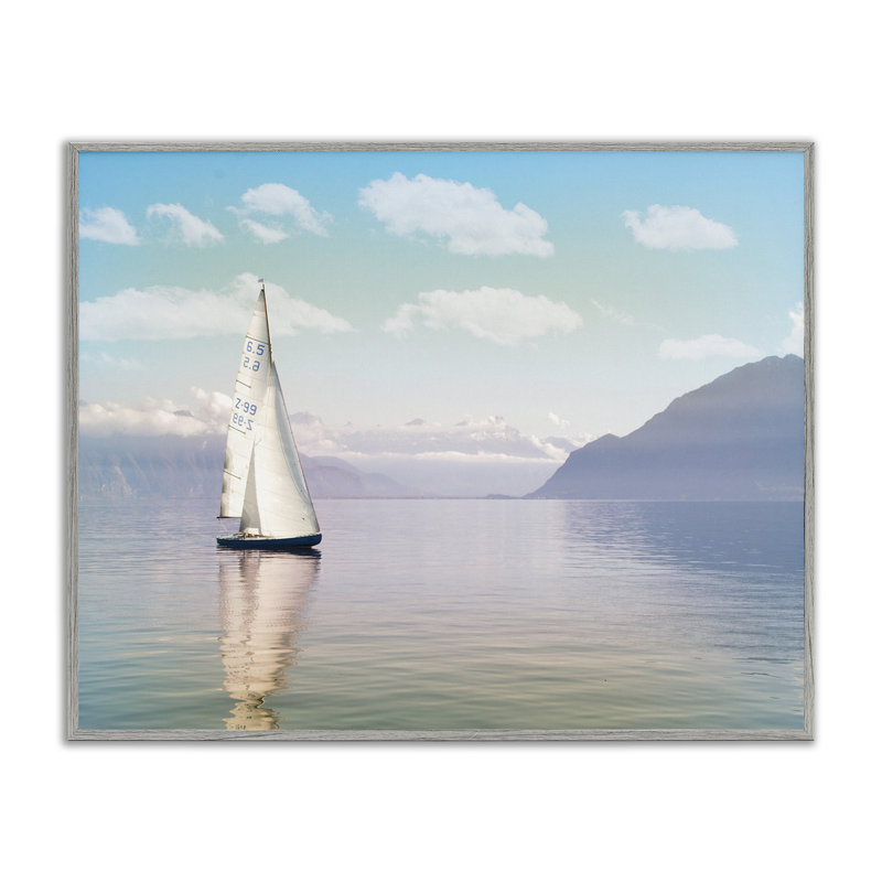 Giclée encadrée par Ocean Sails, design par Marcus Prime, Giclée de ferme grise encadrée, H 11 po x l 14 po