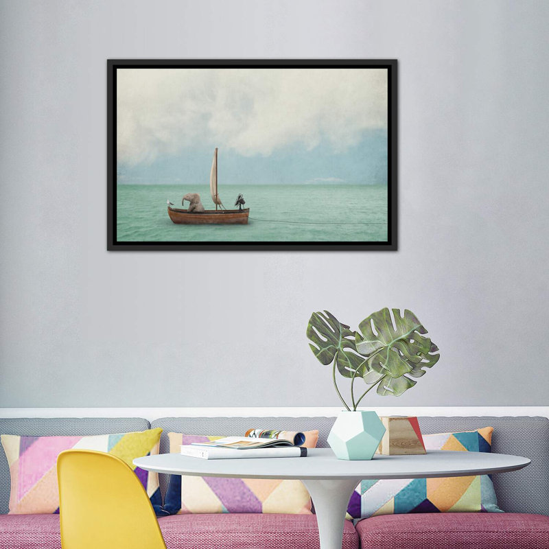 «Set Sail» - Impression, H 40 po x l 60 po x 1,5 po, Cadre noir