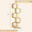 167cm H x 61cm W Bamboo / Rattan Geometric Bookcase