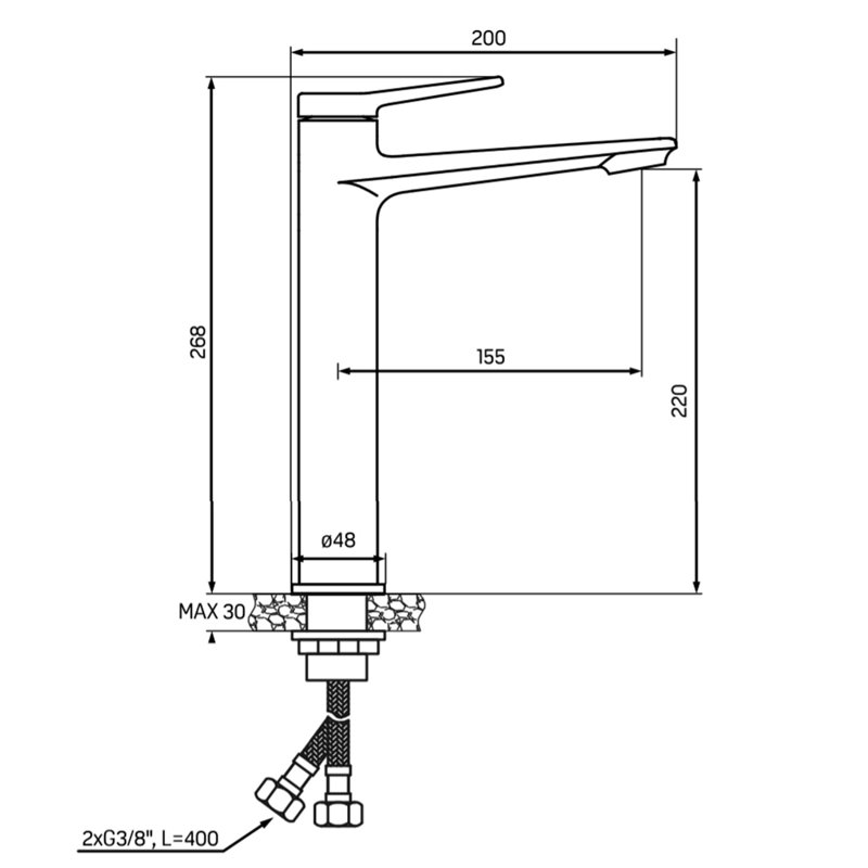 Paonia Waterfall Tap