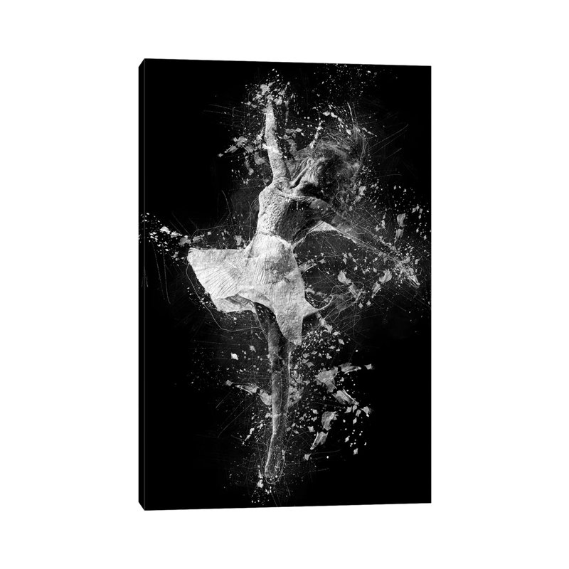 Impression sur toile tendue, "Dancing" par Marcel, H 18 po x l 12 po x 1,5 po