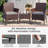2-Person Outdoor Wicker Bistro Set with Cushions & Coffee Table – 3-Piece Seating for Balcony, Porch, or Small Patio, Available in 6 Versatile Options-960630573-960630575