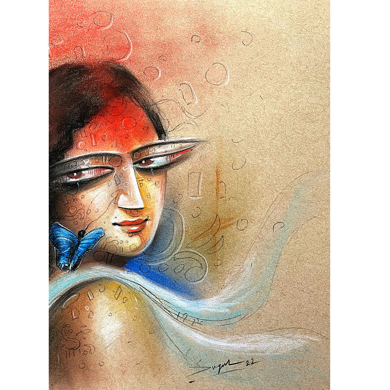 Yeux exaltants | Pastel doux | Œuvre d'art par Jugal Sarkar