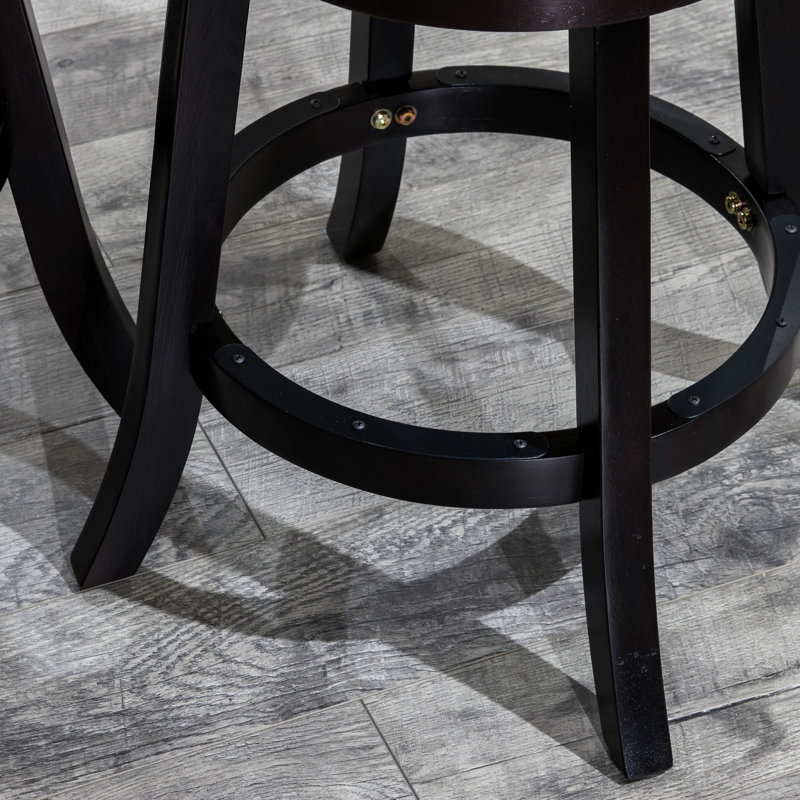 Tabouret de bar pivotant de 30 po au fini. Siège en tissu beige avec dossier à lattes. Fabrication. Confortable et élégant. Convient à un siège de tabouret de différentes hauteurs. Fonction. Compléments