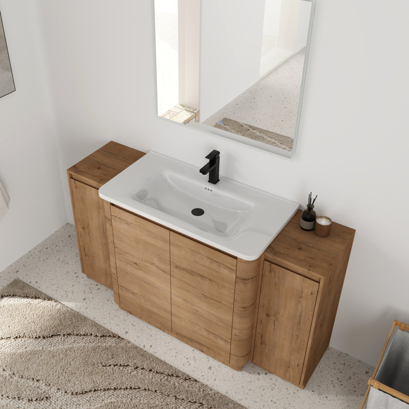 60'' Single Bathroom Vanity with Ceramic Top, 60''
