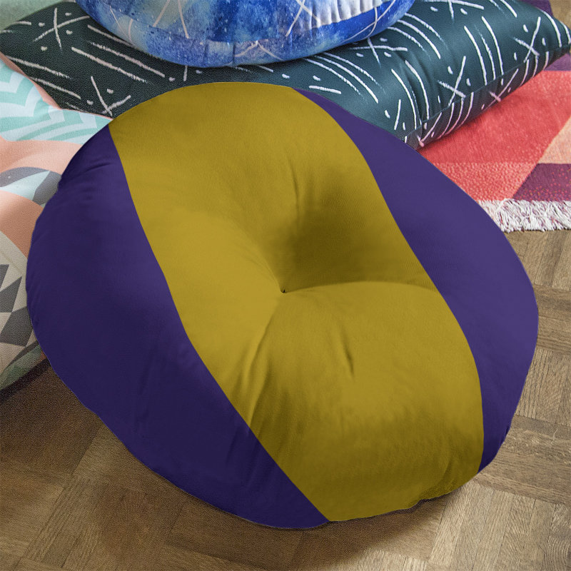 Coussin de sol touffeté baltimore retour, 30 po x 30 po, Mauve / doré