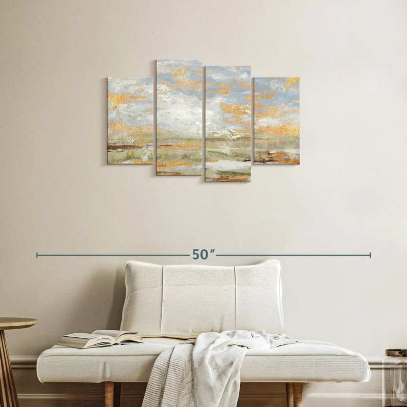 Humeur matinale avec or, H 22 po x l 36 po