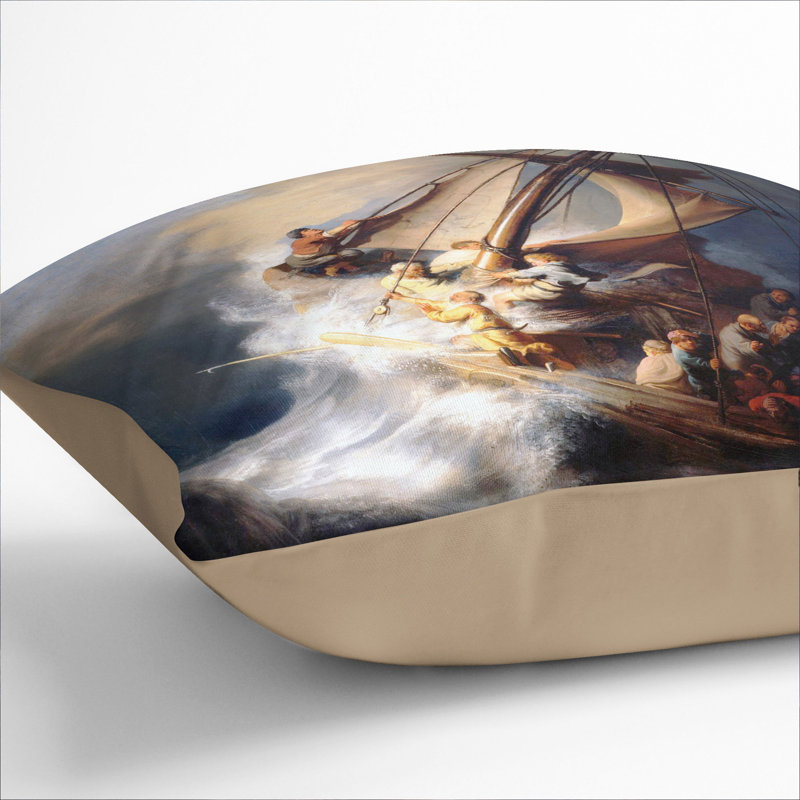 Christ in the Storm of Galilee Scatter Cushion, 55cm H x 55cm W x 20cm D, Stone