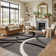 Tapis gris / noir / ivoire Devonshire
