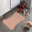 Tapis d'alimentation rose en forme d'os rose et bleu