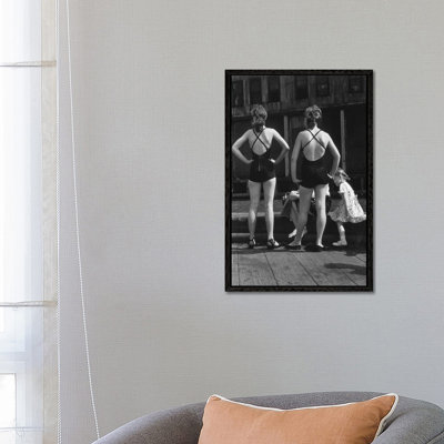 Two Women With Bathing Suits (Gansevoort Pier NYC, 1948) by Ruth Orkin - Print on Canvas