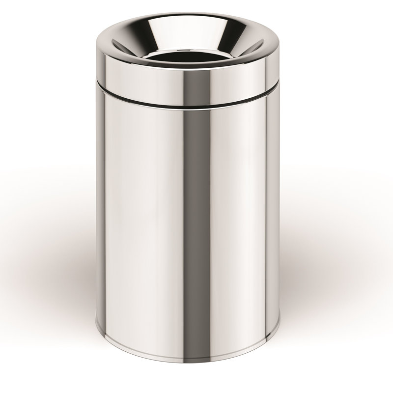 Basket 1.6 Gallon Trash Can, Matte Black, 1.6