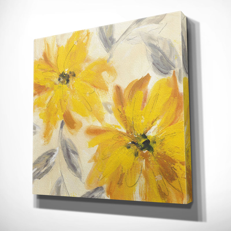 " Floral Joy ", 10" H x 10" W, Wrapped Canvas, No Frame