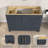 Solid Wood 48" Single Bathroom Vanity Base Only In Navy Blue