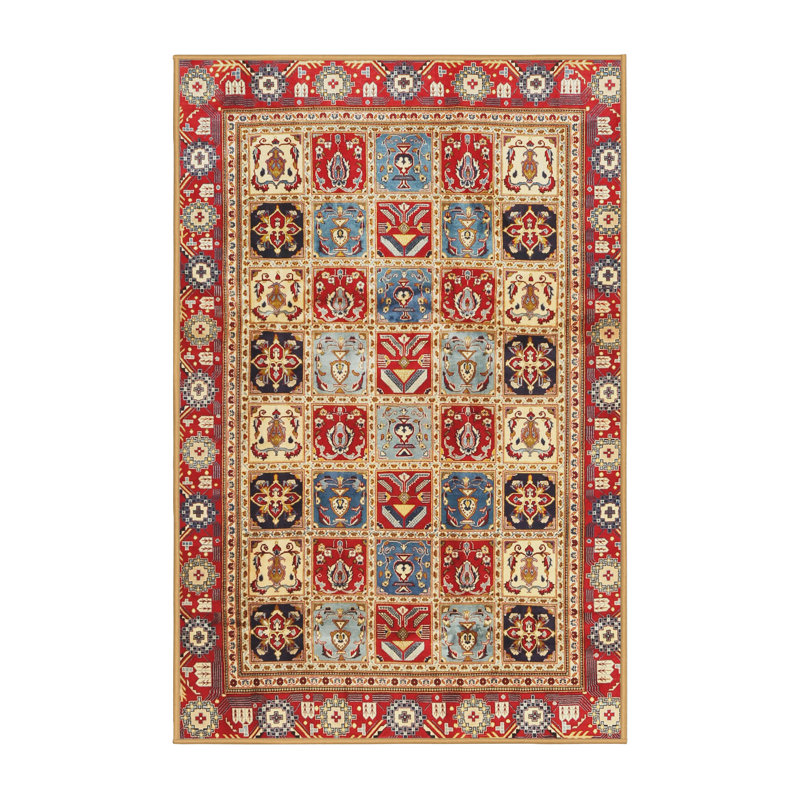 Tapis brun / rouge, Rectangle 6 pi x 9 pi