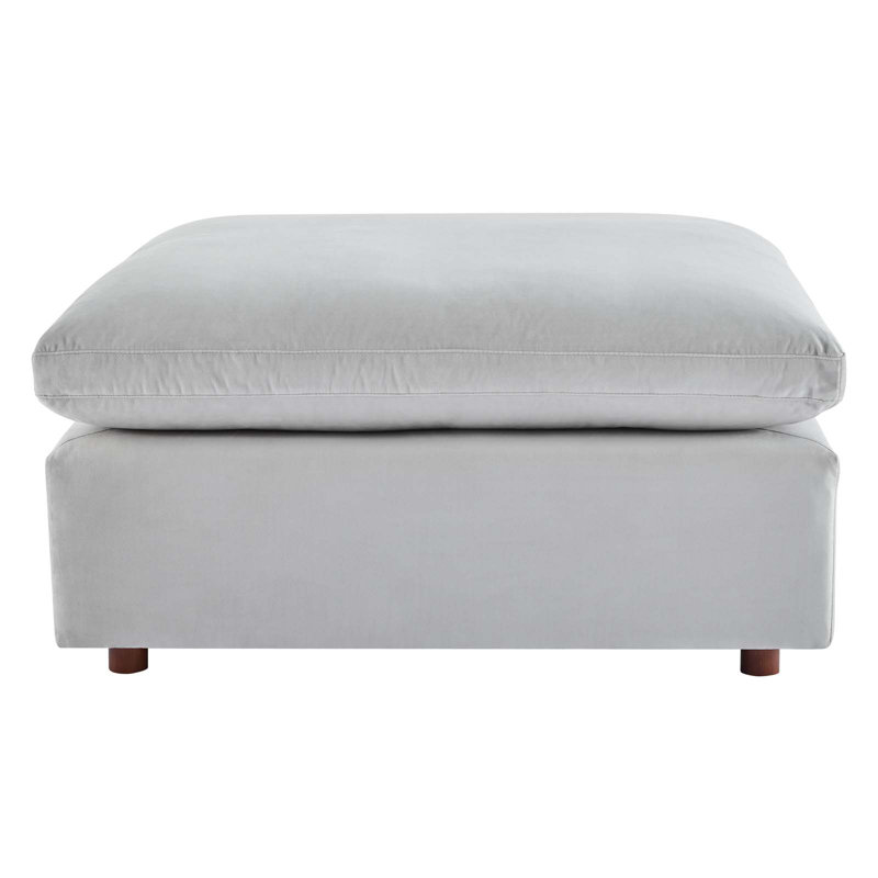 Repose-pieds Modway Commix, Velours gris clair
