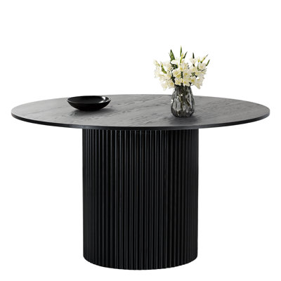 Solid Wood Dining Table Round Pedestal Kitchen Table