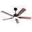 52 Inch Black Ceiling Fans With Lights And Remote, Indoor/Outdoor Modern Ceiling Fan For Bedroom Living Room Patio, 6 Speed Reversible Quiet Dc Motor, 3 Cct, Dual Finish Blades